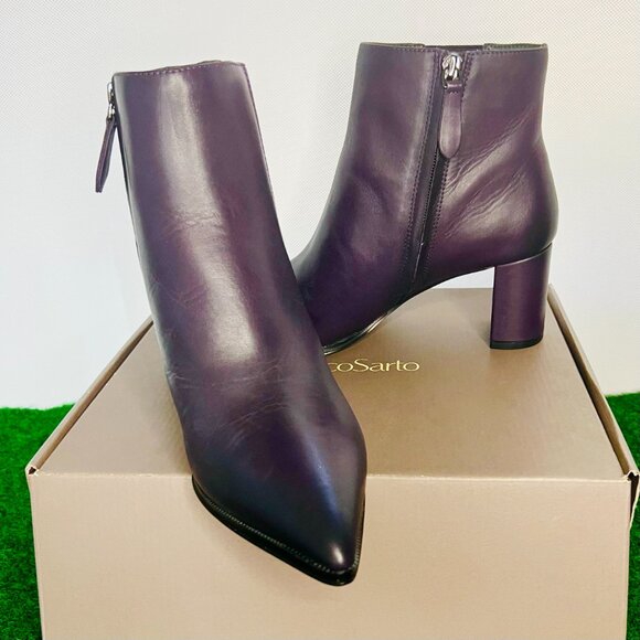 FrancoSarto L-Demmi LE Pointed toe bootie 7 1/2 eggplant - Picture 4 of 13